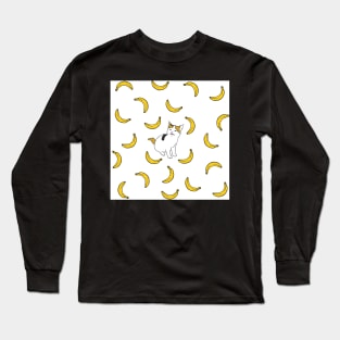 Cat no like banana Long Sleeve T-Shirt